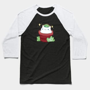 Flowerpot Cat Baseball T-Shirt